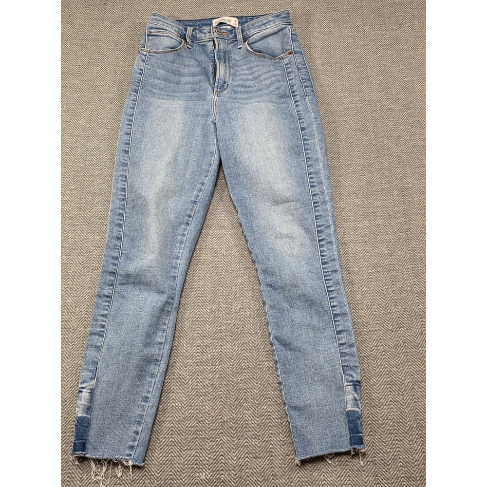 Abercrombie Fitch High Rise Super Skinny Ankle Jeans Light Wash Size 26 2R‎
